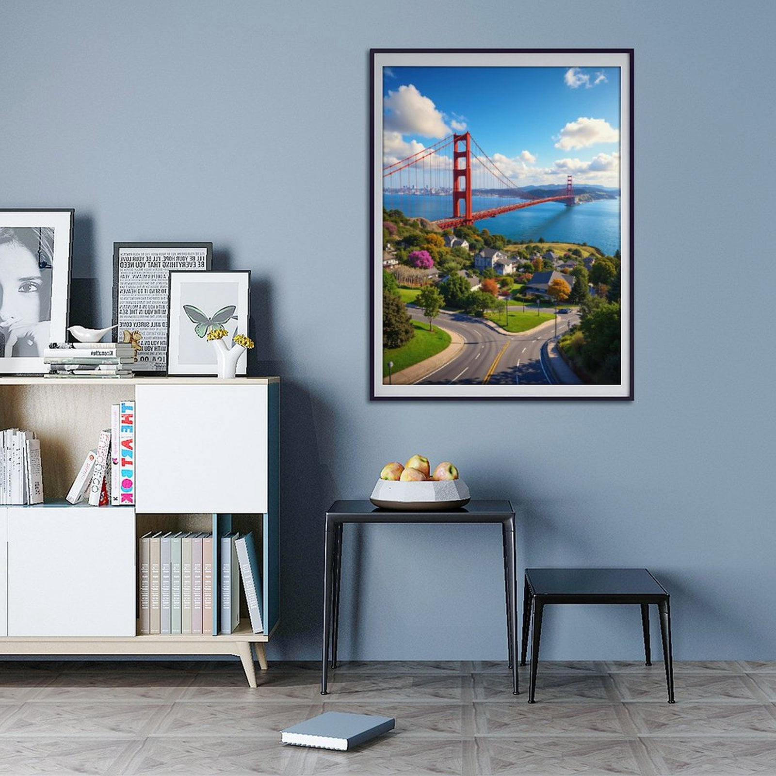 Diamond Art Kit for Adults, Golden Gate Bridge Scenic View Diamond Painting for Adults Beginners, 5D DIY Diamond Art Painting Kits, Colorful Diamond Painting Craft for Home Decor 12x16