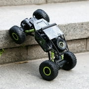 Remote Control Toy, Wall Crawler Car, RC Car 4WD 2.4GHz Rock Crawlers Rally climbing Car 4x4 Double Motors Bigfoot, Green