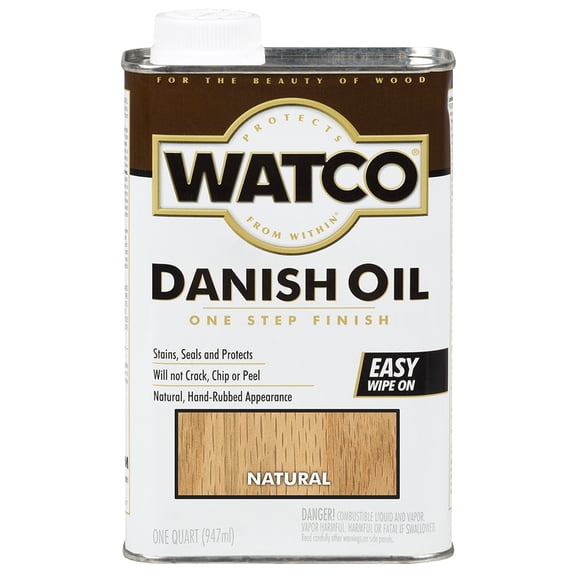 qt Rust-Oleum 242218 Natural Watco Danish Oil Finish, Low VOC