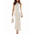 thumbnail image 2 of Women'S 2 Piece Sets Summer Maxi Skirts Vest Suit Waistcoat Casual Vacation Outfits Milky White S, 2 of 8