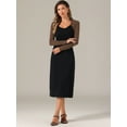 thumbnail image 4 of DARING DIVA Elegant Solid Color Bolero Shrug XS Black XL Dark Brown, 4 of 6