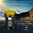 thumbnail image 5 of Led SpotLights Outdoor Handheld, 90000 Lumens Super Bright Handheld Spotlight Flashlight with Solar Panels, Led Spot Lights for Outdoor,Hunting,Camping,Boating, 5 of 8
