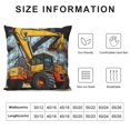 thumbnail image 5 of Shangniulu Bulldozer Print Cushion Case Yellow Truck Crane Construction Vehicle Pillow Cover for Living Room Geometric Line Graffiti Stripe Decor Square Pillow Case for Home Bed Sofa Couch, 5 of 5