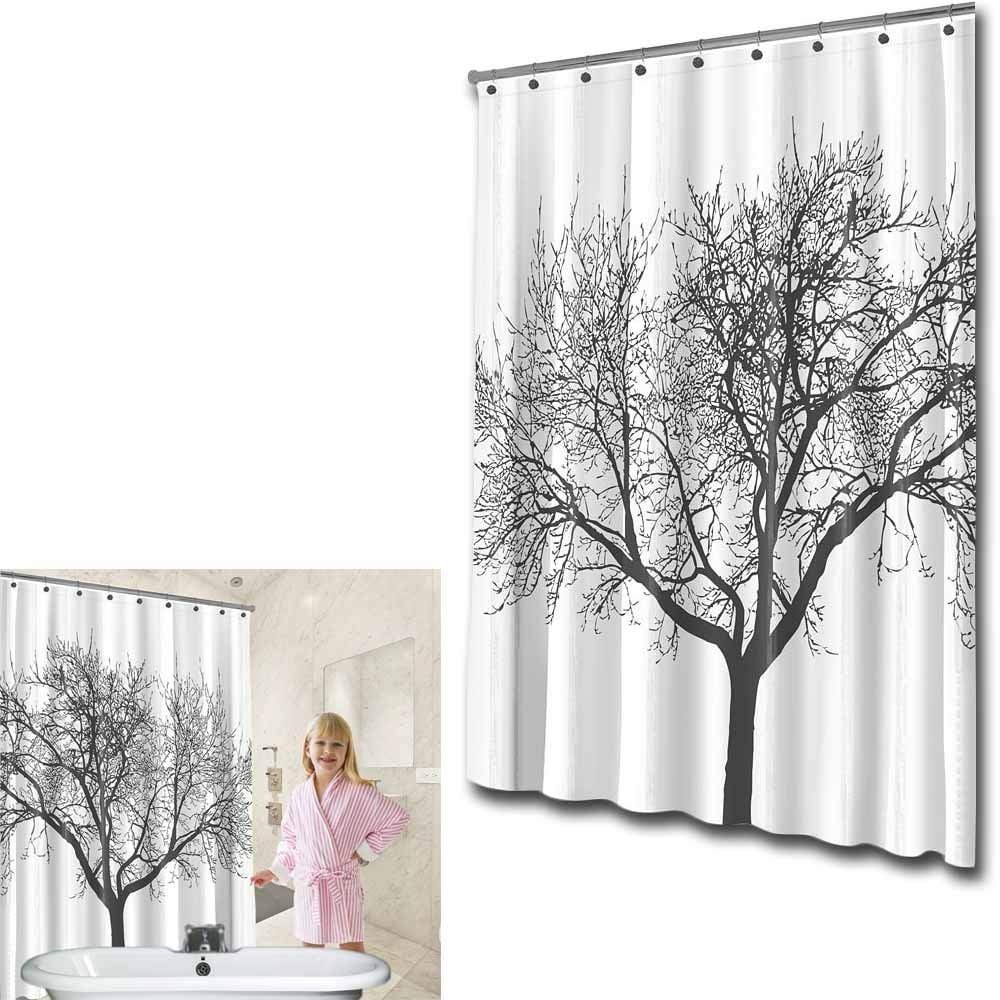 Details about   Nature Shower Curtain Old Withered Oak Leaf Print for Bathroom 
