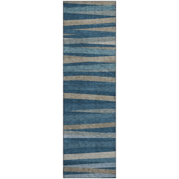 Dalyn Rugs Premium Machine Washable Mayfield AMF997 Denim 2'3" x 7'6" Runner Rug