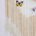 thumbnail image 4 of Macrame Woven Wall Hanging Decor with Wood Bead Beige Cotton Handmade Bohemian Home Decor Wall Art for Bedroom Apartment Dorm Room Nursery(Cream), 4 of 7