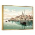 thumbnail image 2 of Designart "Timeless Port In Southern Italy" Italy Floater Framed Wall Art Living Room, 2 of 5