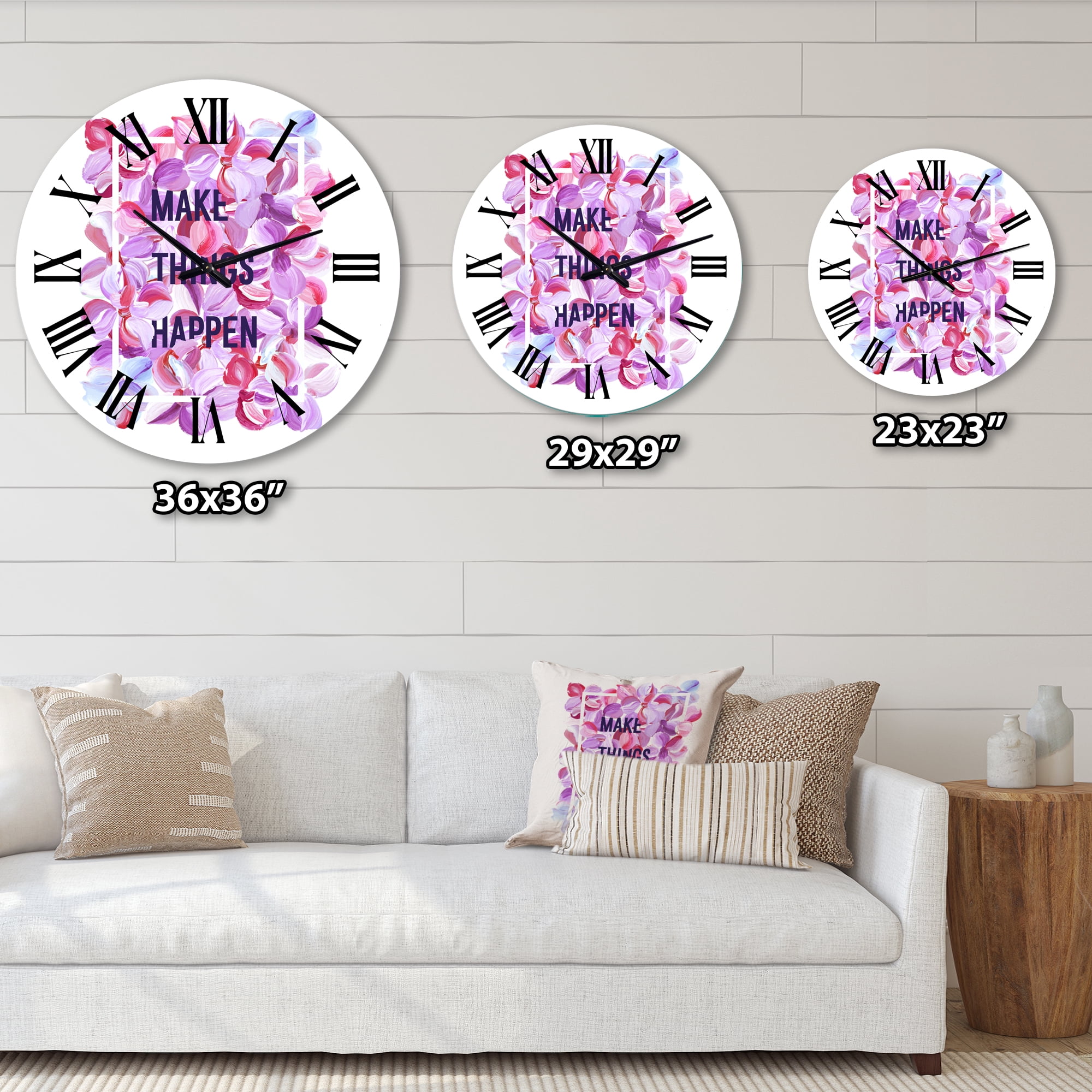 Designart 'Make Things Happen' Traditional Wall Clock