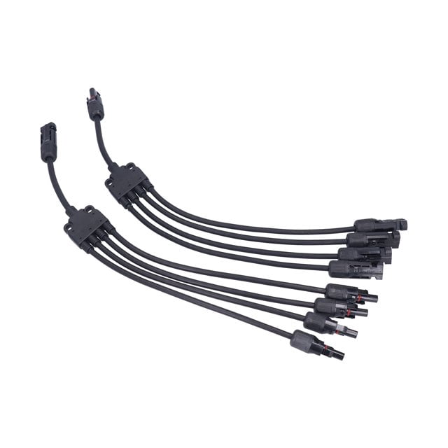 1 Pair Solar Panel Connector 2/3/4 Branch Y Type Parallel Connector Solar Panel Extension Cable PV Wire Adapter