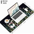 thumbnail image 3 of Desk Mat, Large Mouse Pad, 31.5" x 11.8" XXL Extended Gaming Mousepad, Desktop Decor Desk Pad, Cute Men Women Office Supplies and Accessories, XL Mouse Pad for Laptop & Keyboard, Black Flower, 3 of 6