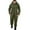 Green, variant on Mens Romper Men's Autumn Winter Warm Splicing Casual Hooded Zipper Solid Pocketed Jumpsuits Adult Onesies for Men Black L