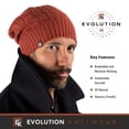 thumbnail image 6 of Wool Cable Knit Beanie Hat for Men or Women - Super Soft Merino Wool - Made in The USA - Copper, 6 of 7