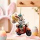 thumbnail image 4 of Uuiauoio Easter Decorations Acrylic Hanging Ornaments Bunny Flower Garland Designs Crafts Mini Rabbit Hanging Pendants for Easter Theme Decoration Supplies, 4 of 7