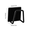 thumbnail image 2 of Kitchen Stainless Steel Adhesive Sponge Holder Dishcloth Brush Storage Holder Sink Caddy Proof Black, 2 of 6