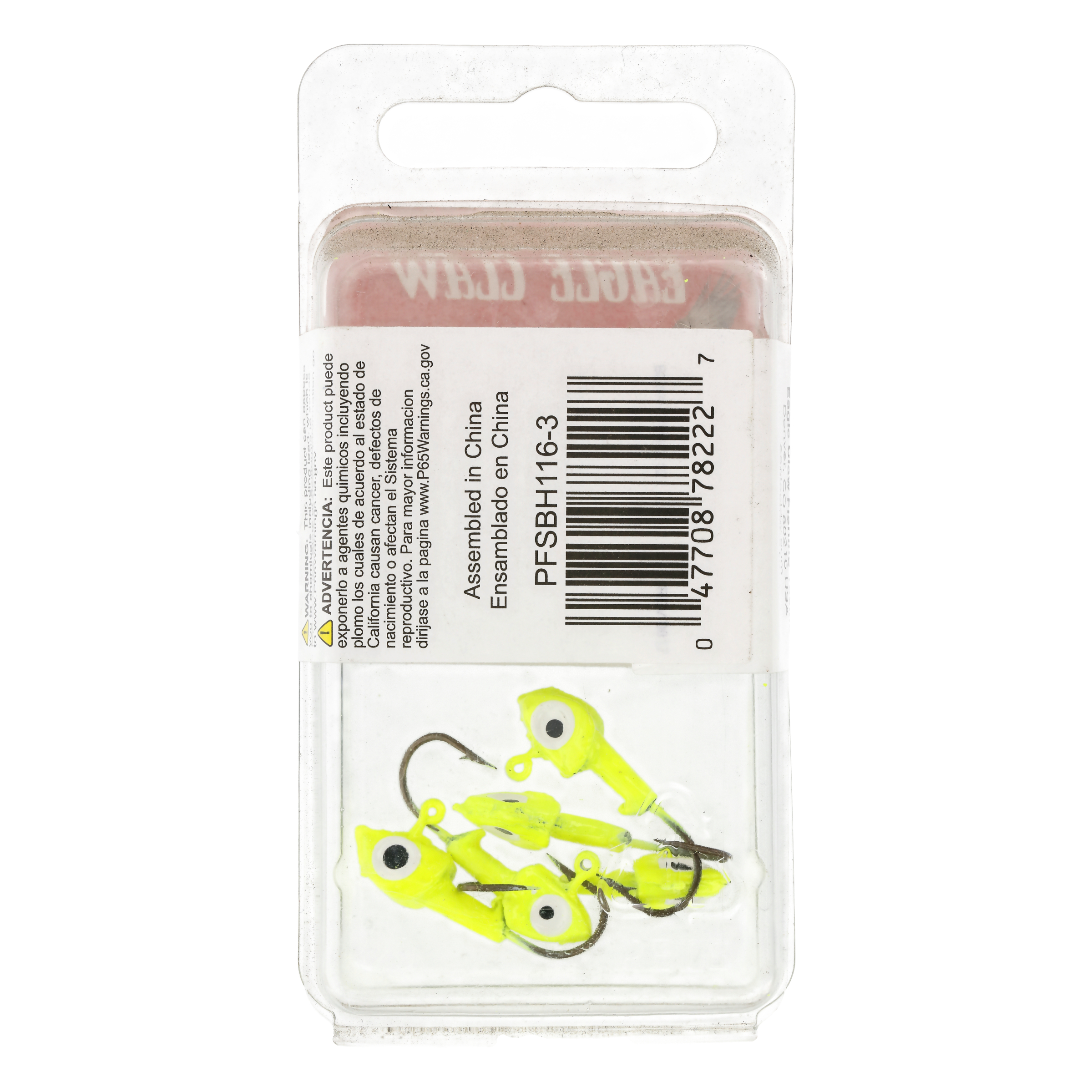 Eagle Claw Panfish Insider Tube Hook Fishing Jig Head, Chartreuse, 1/16 oz.