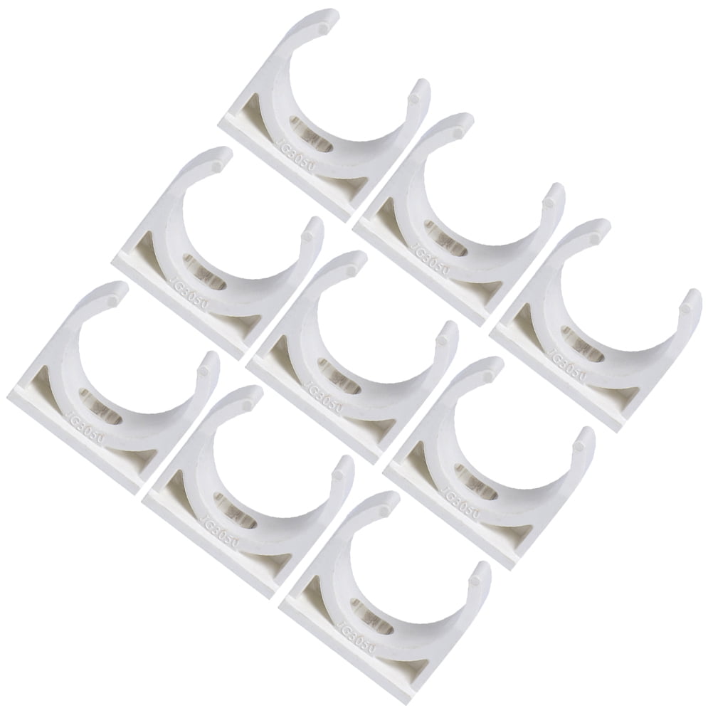 FRCOLOR 50pcs U Shape 32MM Clamp Fixed Support Riding Horse Clamp Clasp (White)