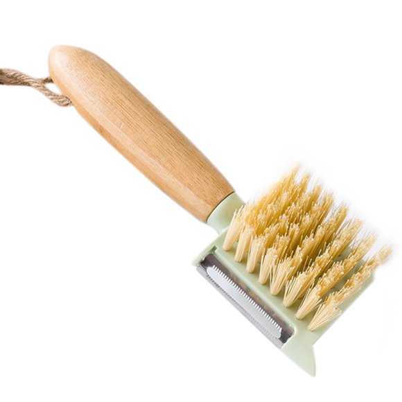 Coofit Vegetable Brush Multipurpose Fruit Brush Cleaning Brush with Peeler for Kitchen