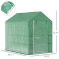 ZGBY 7' X 5' X 6' Greenhouse 3Tier Warm House With Zipped RollUp Door