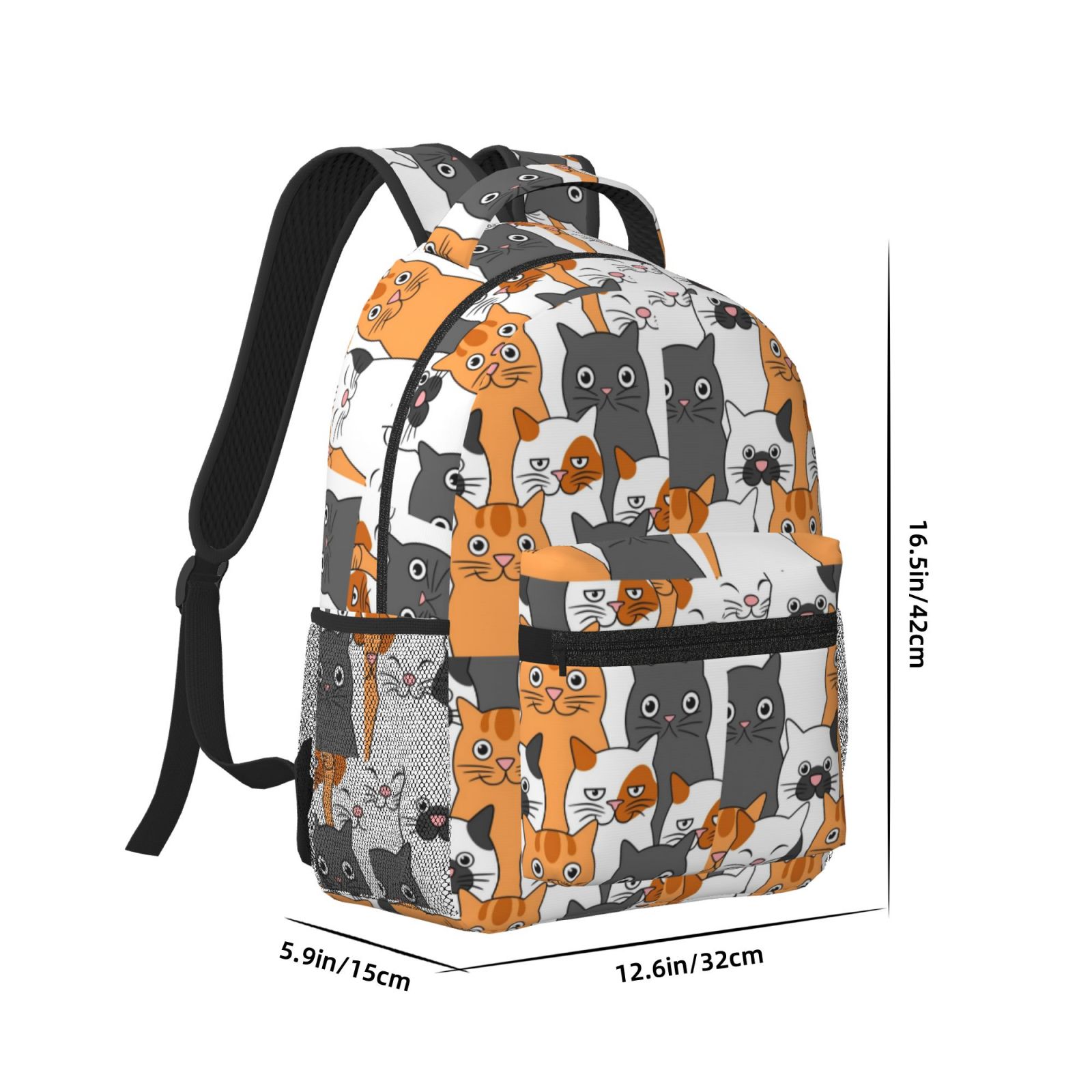 Xecao Funny Cats Travel Backpack: A spacious, stylish computer backpack ideal for men and women, perfect for college, school, or daily travels