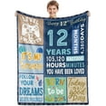thumbnail image 1 of LHSHID 13th Birthday Gifts for Boys Blue Happy 13th Birthday Blanket 13 Year Old Boy Girls Gift Ideas 13th Birthday Decorations Gift Throw Blanket for Teen Son Grandson Nephew 50x60in, 1 of 6