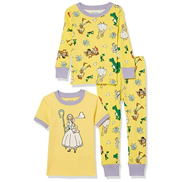 Girl's Disney Star Wars Marvel Frozen Princess Snug-Fit Cotton Pajamas Pants, 3-Piece Toy Story Bo Peep Set, 3T