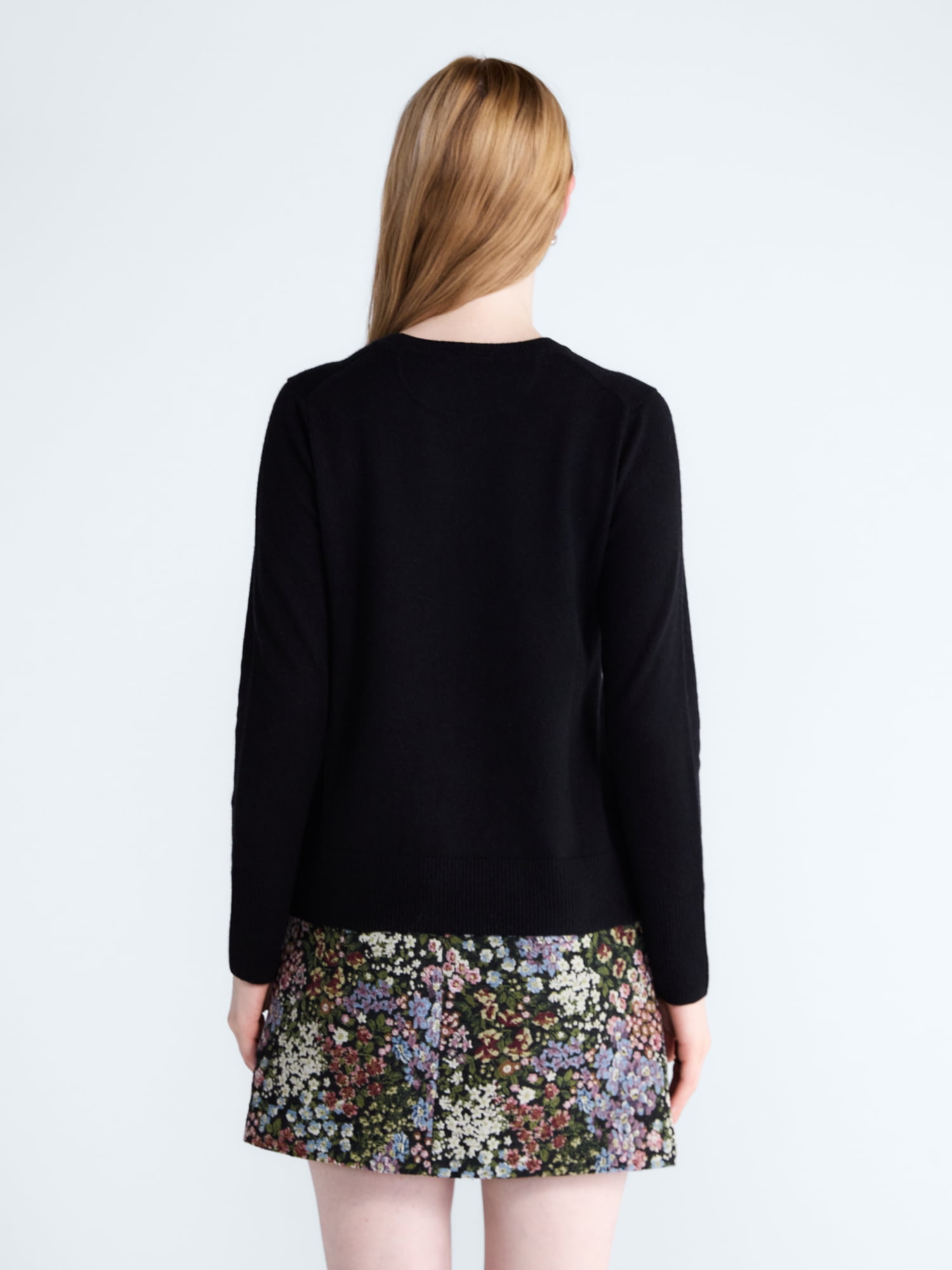 Free Assembly Women's and Women's Plus Cashmere Sweater with Long Sleeves, Sizes XS-4X