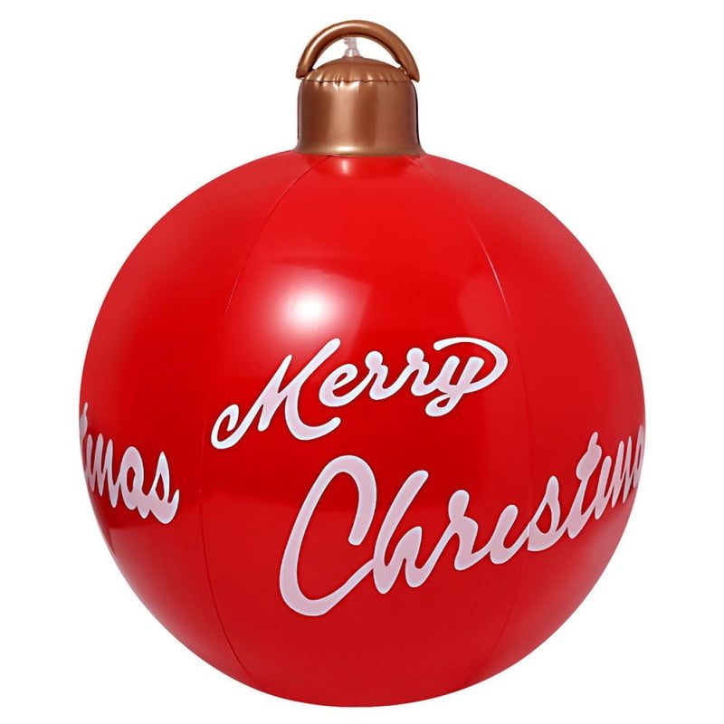 PVC Inflatable Christmas Ball, 24 Inch Large Outdoor Christmas PVC