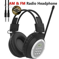 AM FM Radio Headphones, Personal Portable Radio Headset am/fm Digital with Best Reception for Jogging, Mowing, Cycling, Meeting, Powered by 2 AA Batteries (Not Included)