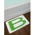 thumbnail image 2 of Letter B Bath Mat, Kids Baby Boys Children Capital B Name Fresh Growth Environment Ecology Concept, Non-Slip Plush Mat Bathroom Kitchen Laundry Room Decor, 29.5 X 17.5 Inches, Green White, Ambesonne, 2 of 2