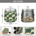 thumbnail image 2 of Yayeee Ashtray with Lid for Cigarette Smokeless Stainless Steel Home Ash Holder, Green Abstract Shapes, 2 of 7