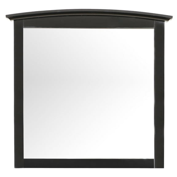 37 in. x 35 in. Classic Rectangle Framed Dresser Mirror - Black