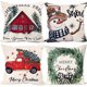 thumbnail image 4 of Funda de cojín navideña de 45 cm, funda de almohada de lino decorativa para el hogar, sofá, adorno, regalos de Navidad de Año Nuevo, 4 of 5