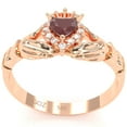 thumbnail image 5 of Claddagh Ruby Diamond Ring In Solid 14k Rose Gold, 5 of 6
