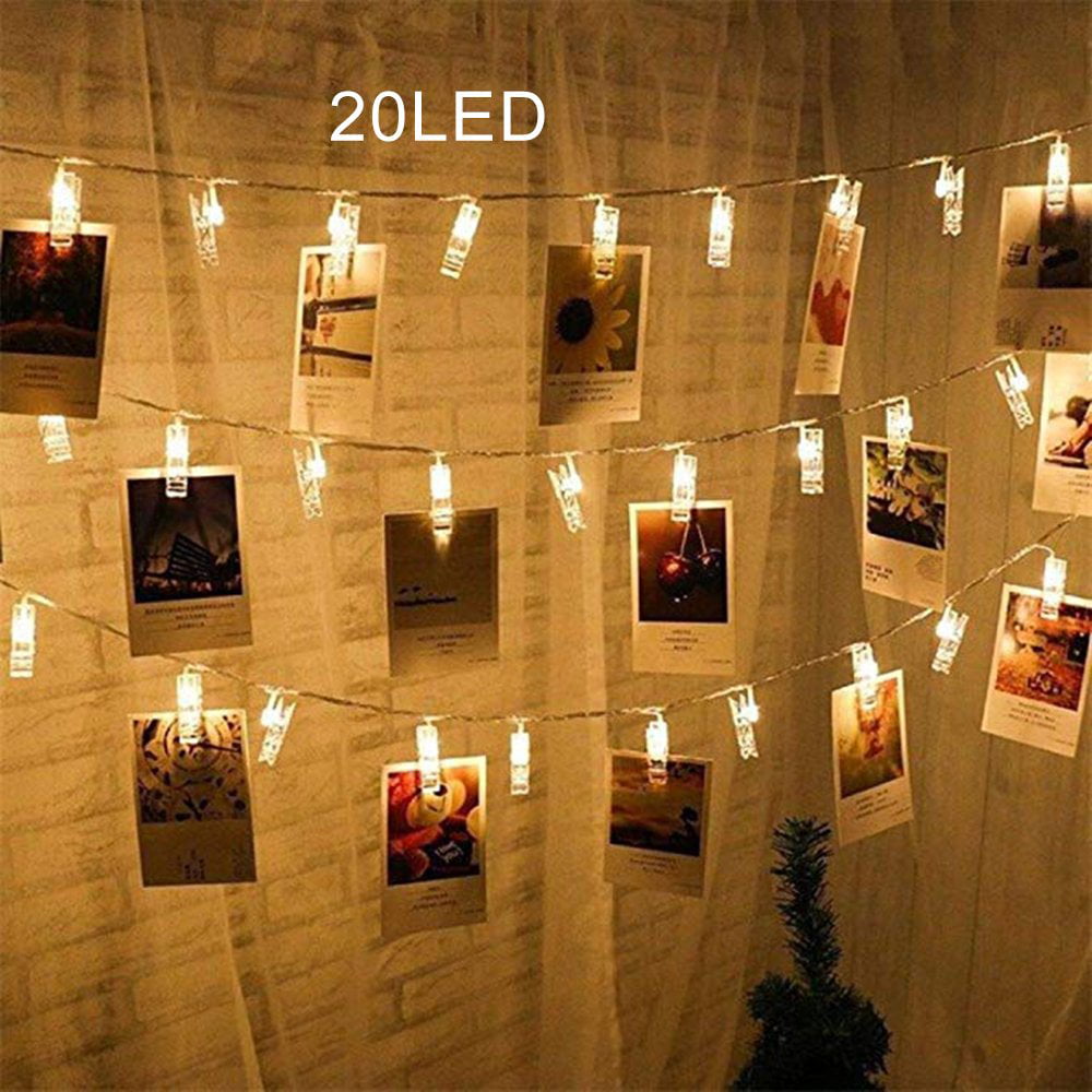 Details about    Photo Clip String Light LED Battery Operated Starry Fairy Copper String 