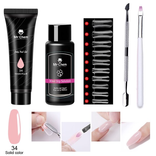 Mr. Chem-Kit de manicura de uñas de Gel UV, Set de manicura de construcción rápida, esmalte acrílico, extensiones de uñas, 30ml