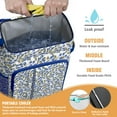 thumbnail image 2 of Floral and Bee Artwork Insulated Cooler Backpack, Leakproof Waterproof Lunch Backpack for Nature Enthusiasts, Road Trips, 2 of 6