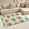 thumbnail image 2 of Coolnut Lightweight Carpet Mats, 31 x 20 inches Area Soft Rugs Floor Mat Doormat Decoration for Rooms Entrance Colorful Skulls, 2 of 6