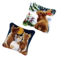 thumbnail image 1 of Paquete de 2 Kits de Gancho de Pestillo para Principiantes Animales Conejo Gato Gancho de Pestillo Kits de Cojín DIY Hogar Sofá Cama Almohada Decoraci, 1 of 9