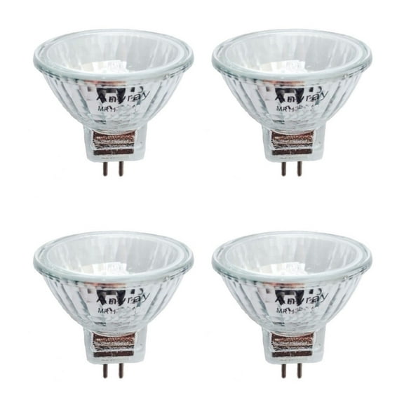 (4)-Pack MR11 12V 10W Clear Fiber Optic Christmas Trees Light Bulbs 12-Volt 10-Watt