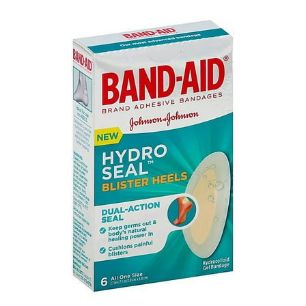 Johnson & Johnson Band-AidÃ‚Â® Brand Hydro SealÃ¢â€žÂ¢ 6-Count Blister Heels Bandages