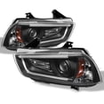 thumbnail image 2 of AKKON - Fits 2011-2014 Dodge Charger Chrome LED Light Bar Projector Headlights + Smoked Fog Light Set, 2 of 7