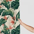 thumbnail image 3 of Orinice  Jungle Shower Curtain, Retro Style Island Nature Pattern with Leaves Bird of Paradise Flowers, Cloth Fabric Bathroom Decor Set with Hooks, 69x72, 3 of 7