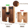 thumbnail image 3 of Educational Wooden Letter Coin Bank for Kids, Personalized Piggy Bank with Clear Window Design, Robust Savings Container Promoting Financial Responsibility (9.1 Inch), 3 of 6