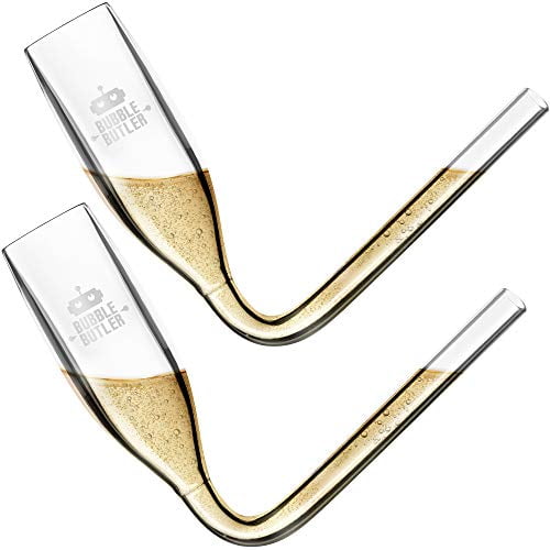 2 pack Champagne Flute Guzzler Glass The Glass to Chug Champagne 