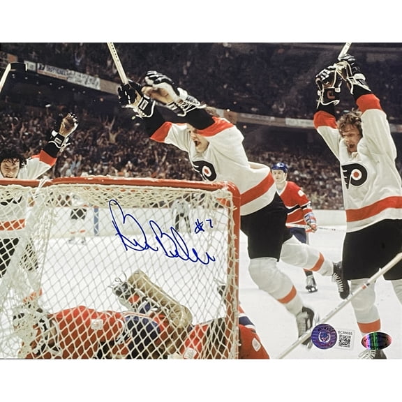 Bill Barber Signed 8x10 Philadelphia Flyers NHL Hockey Goal Photo BAS