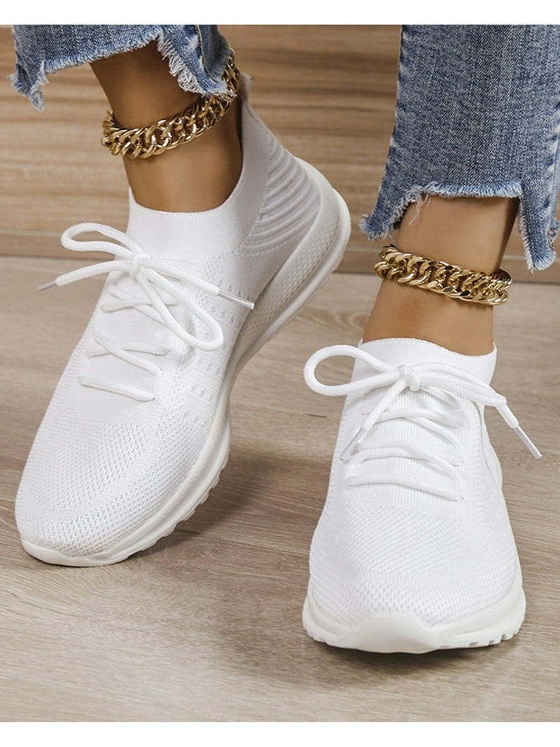 Boohoo Lace Up Sock Sneakers Buy Boohoo Chunky Lace Up Sneakers In