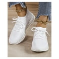 thumbnail image 2 of White Sneakers for Women Lace Up Shoes Wide Width Running Athletic Shoes Comfort Trainers Non Slip White 9, 2 of 8
