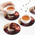 thumbnail image 7 of Lsque Chucky Pattern 4" Drink Coasters Set of 6, Leather Absorbent Coasters, Table Coaster Set Decorative Coffee Cup Coasters Housewarming Gift, 7 of 7