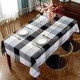thumbnail image 2 of Square Tablecloth 52 x 52 Inch Checkered Table Cloths Spillproof Anti-Shrink Soft and Wrinkle Resistant Decorative Fabric Table Cover for Kitchen Dinning Tabletop Outdoor(Square,Grey), 2 of 8