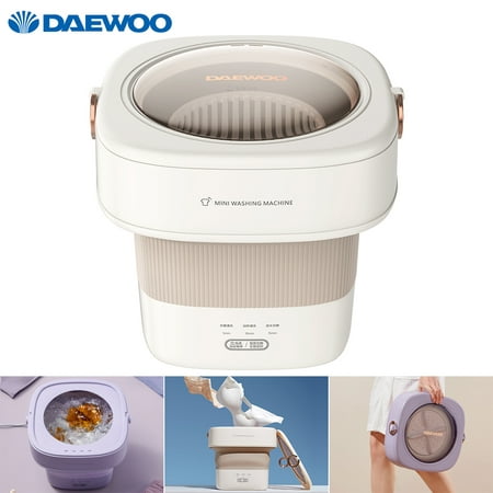 DAEWOO Mini Washing Machine, 6L Underwear Cleaner, Automatic Heating, Perfect for Home Use
